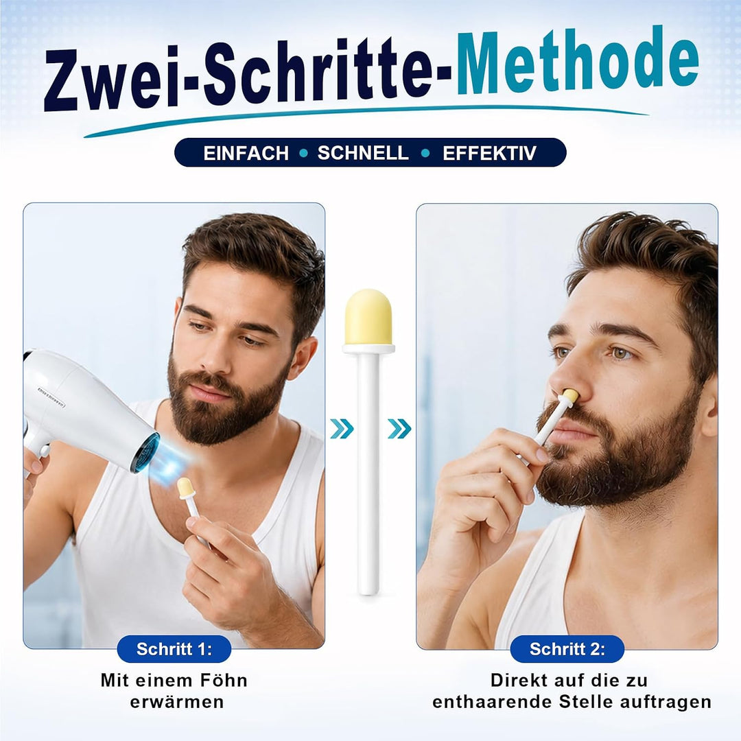 20 Wachs-Sticks zur Entfernung von Nasen- & Ohrenhaaren | Einweg-Nasenhaar Wachs Sticks-Set, Hygieni