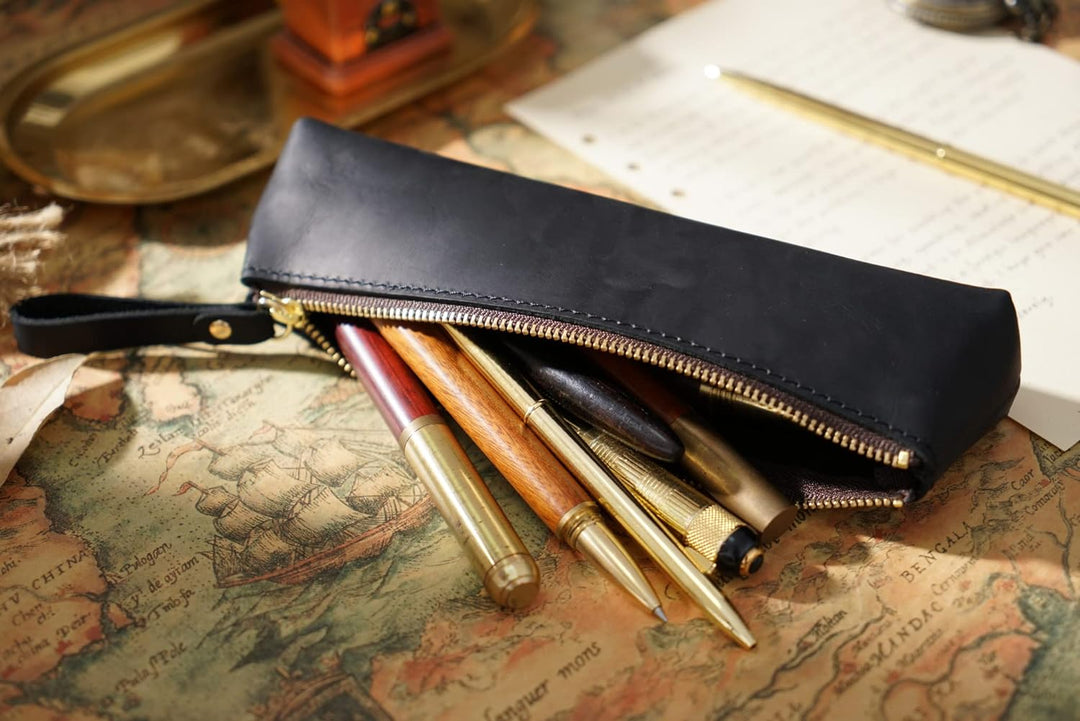 Su.B Federmäppchen - Federtasche - Etui aus Leder - Hergestellt aus Hochwertigem Leder - Passend für