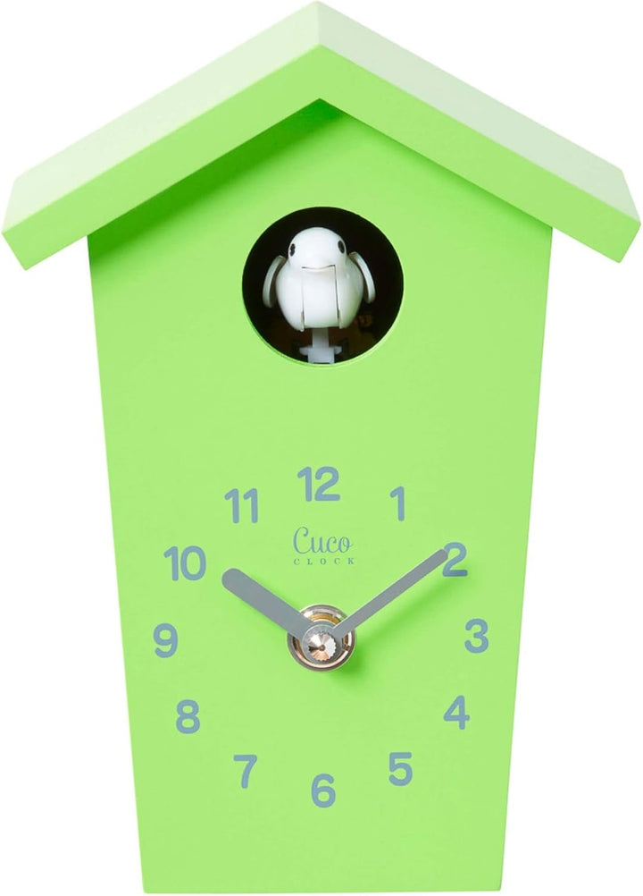 Cuco Clock Mini Kuckucksuhr HOCHHAUS, Wanduhr, Moderne Schwarzwalduhr, 17,0 × 12,4 × 9,0cm (LxBxH),