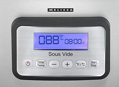 Melissa 16310170 Sous Vide Schongarer Topf, Würstchenwärmer und Vakuum für Küche Kochen bei niedrige