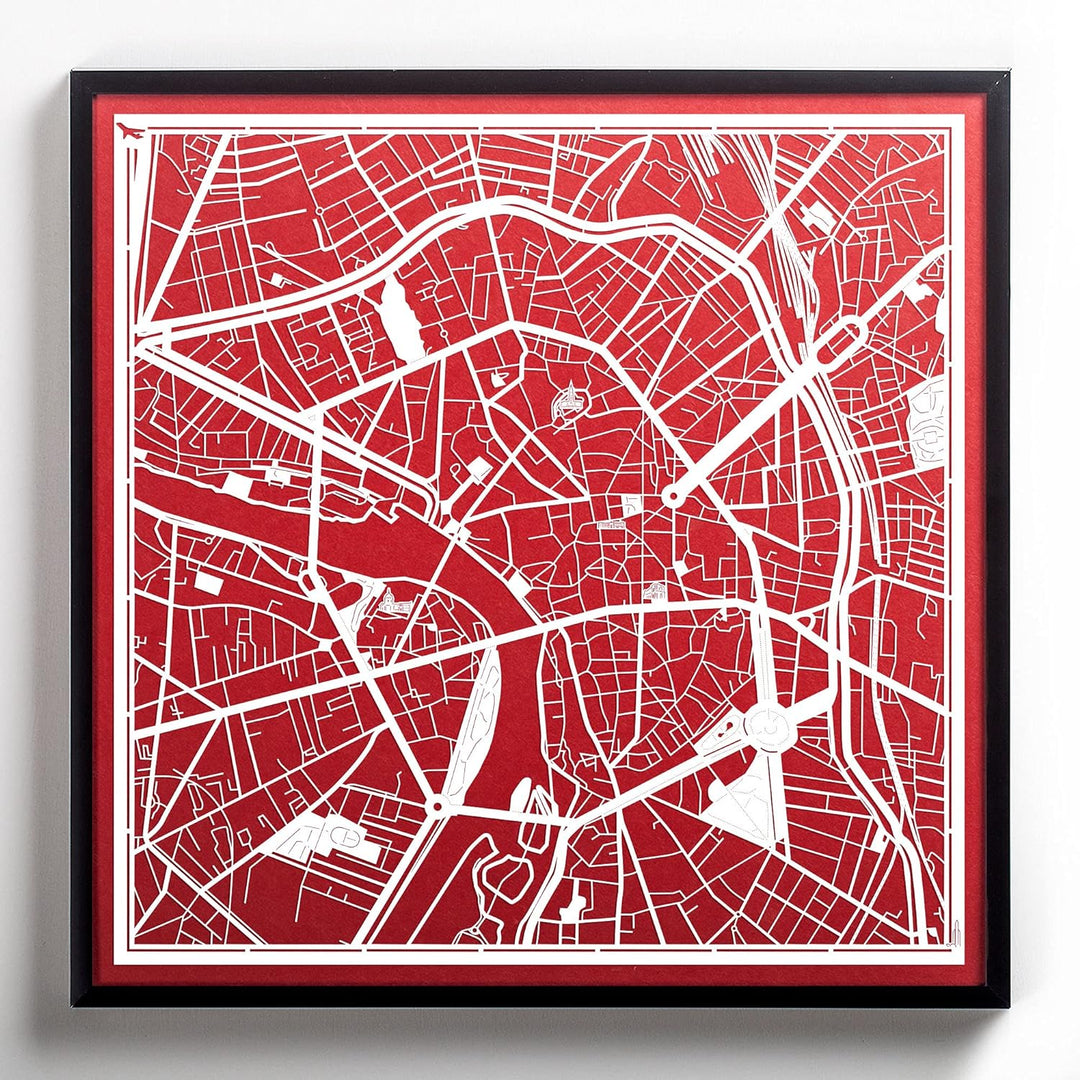 O3 DESIGN STUDIO Toulouse Papierschnitt Karte Weiss 30x30 cm Papierkunst, Toulouse