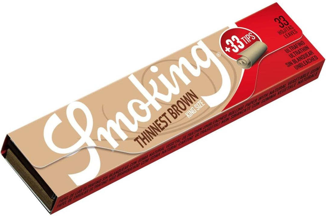 Smoking Smoking Thinnest Brown King Size Papier + Tips
