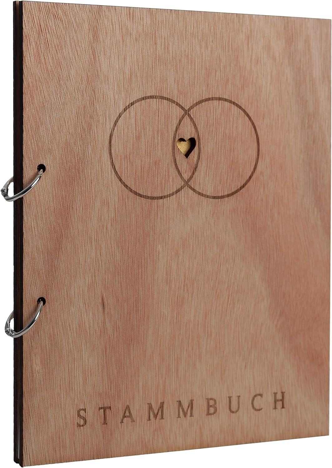 Hochzeitideal Stammbuch der Familie Familienstammbuch Holzcover inkl. Lasergravur (Serie Alan)