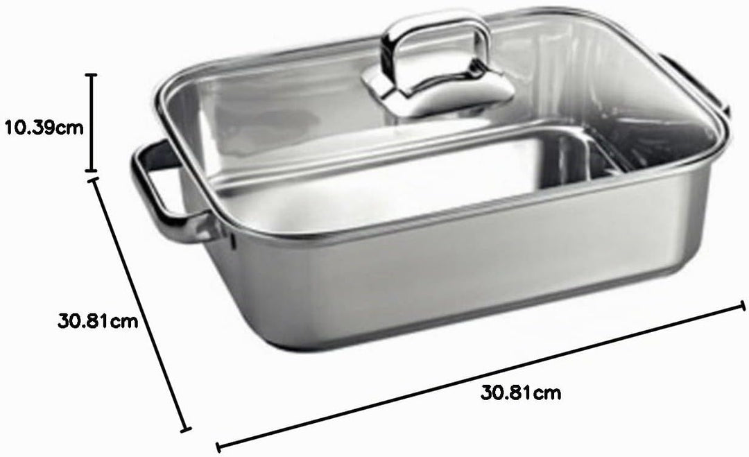 Neff Z9410X1 Backofen und Herdzubehör / Kochfeld / Bräter aus Edelstahl für Induktion, Silber Single
