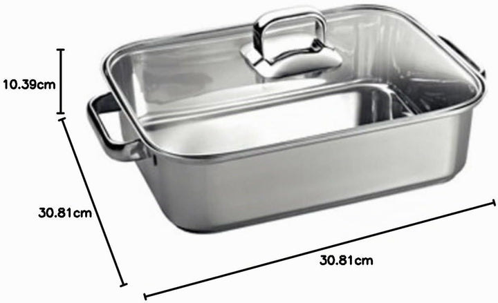 Neff Z9410X1 Backofen und Herdzubehör / Kochfeld / Bräter aus Edelstahl für Induktion, Silber Single