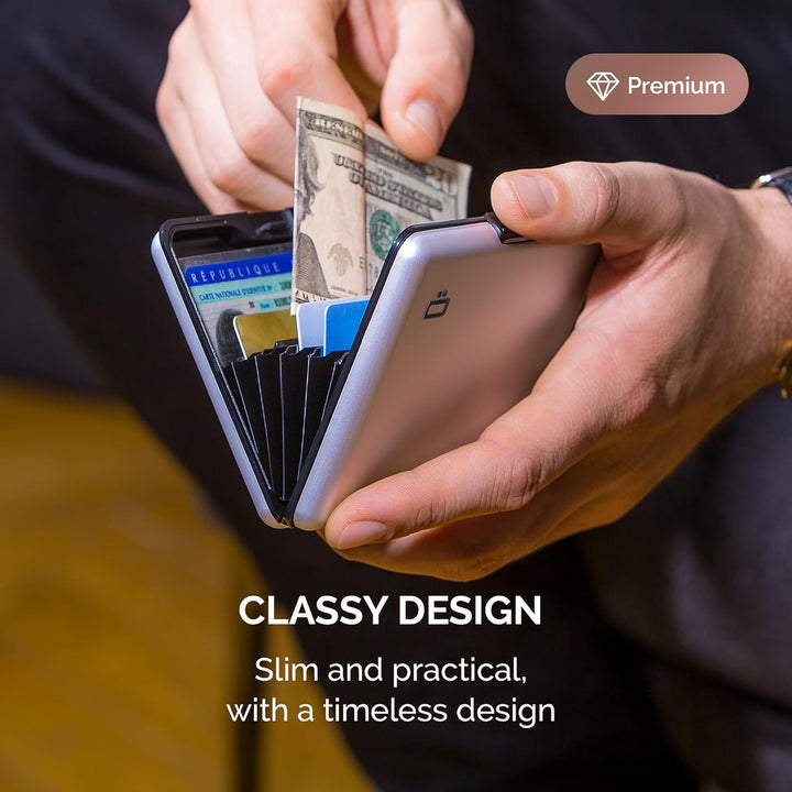 ÖGON Smart Wallets - Aluminium Geldbörse Big Stockholm - RFID Blockierung Kartenetui - Bis zu 10 Kar