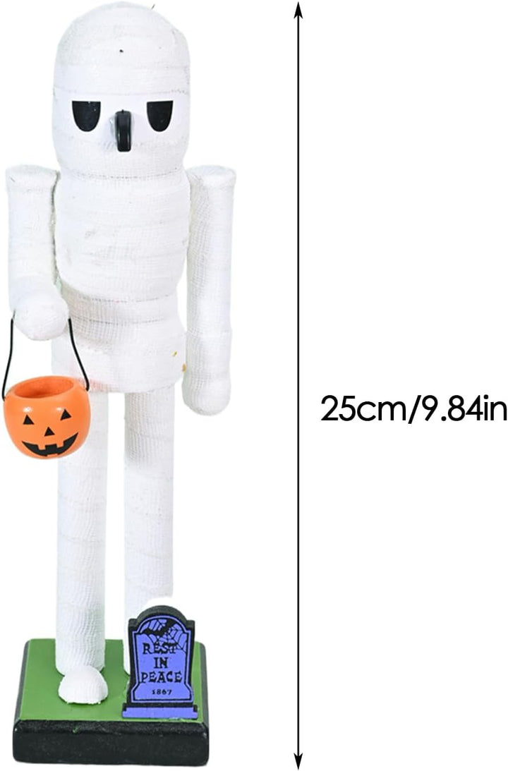 Generisch Halloween Holz-Nussknacker,Dekoration für Feiertage Skelett Kürbis Nussknacker | Geschenkt