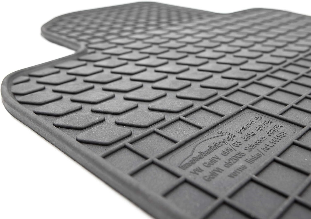 Gummimatten Gummi Fussmatten Satz für FIAT 500/595 / 695 (ab 2007) / Ford KA II (2008-2016)- Passgen