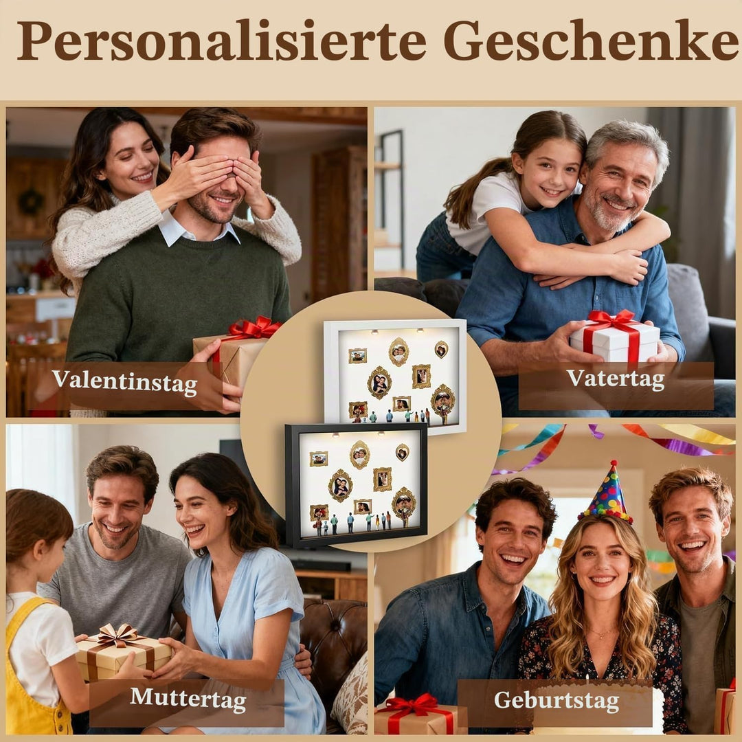 DIY Mini Museum Bilderrahmen, Mini Bilderrahmen Vintage Menschen Figuren Museum Silhouette Box, Foto