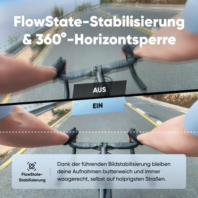 Insta360 X3 Fahrrad-Kit - wasserdichte 360°-Actionkamera mit 1/2"-Sensor, 5,7K 360°, 72MP 360°-Fotos