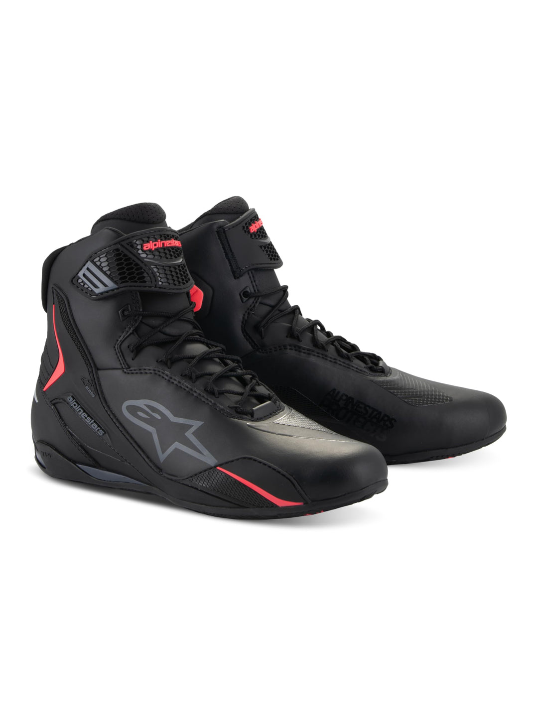 Alpinestars Stella Faster-4 Damen Motorradreitschuhe, Schwarz Diva Pink, Leichter Schutz, Atmungsakt