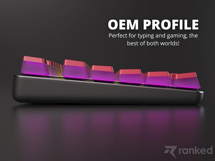 Ranked Pudding PBT-Tastenkappen | 112 Double Shot Transluzent ANSI US- und ISO-Layout | OEM-Profil f