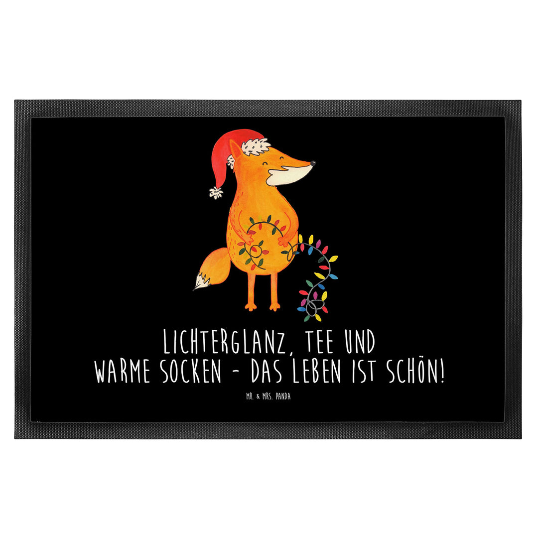 Mr. & Mrs. Panda 50 x 75 cm Fussmatte Fuchs Weihnachten - Geschenk, Schmutzfänger, Nikolaus, Winter,