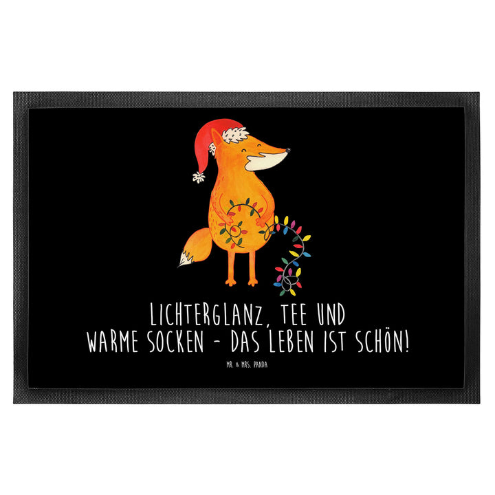 Mr. & Mrs. Panda 50 x 75 cm Fussmatte Fuchs Weihnachten - Geschenk, Schmutzfänger, Nikolaus, Winter,