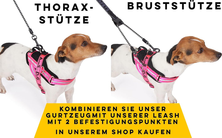 Hundegeschirr mit 3 Metallösen zur Befestigung Ihrer Brust oder Ihres Brustgurts, um Ihren Hals Nich