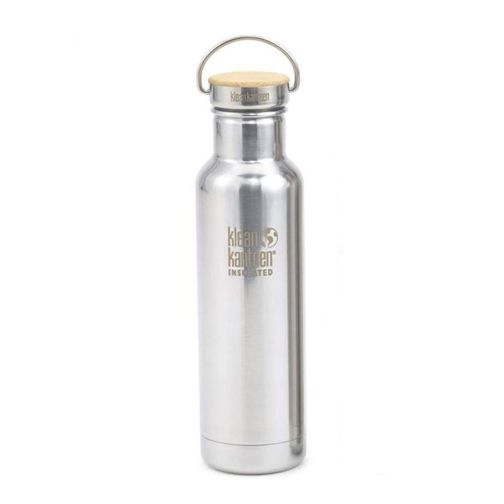 Klean Kanteen Edelstahlflasche mit Stainless Unibody Bamboo Cap Reflect Mirrored Stainless, Mirrored
