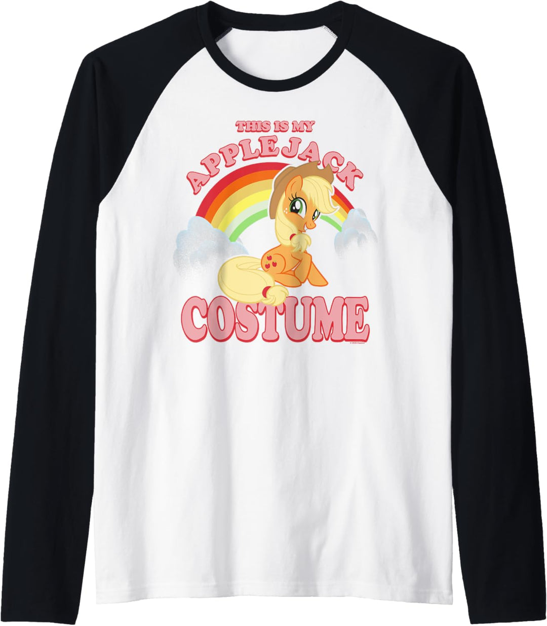 My Little Pony Halloween This Is My Applejack Costume Retro Raglan