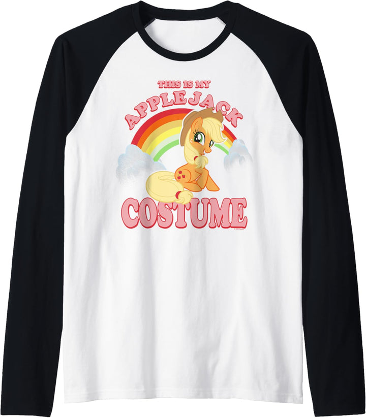 My Little Pony Halloween This Is My Applejack Costume Retro Raglan