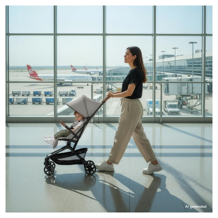 hauck Lite N Care - Ultraleichter Carbon City- & Reisebuggy, Klein Faltbar (IATA-konform) mit Trageg