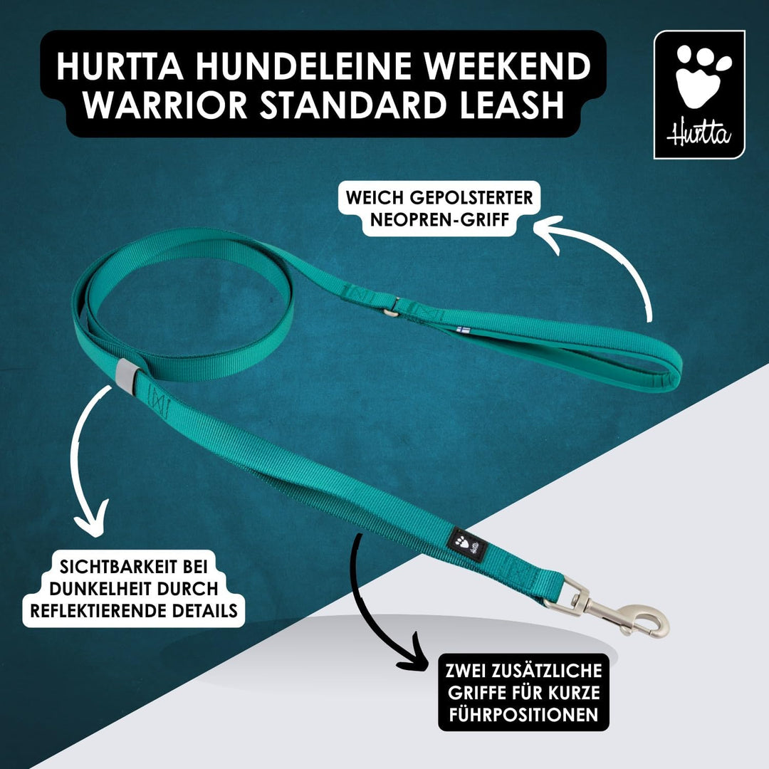 Hurtta Weekend Warrior Standard Leine (Eggplant, Liila, 180cm*20mm) eggplant, Liila 180cm*20mm, eggp