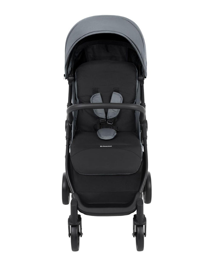 Kikkaboo Kinderwagen, Buggy Alexa 22 kg faltbar, Rückenlehne verstellbar, Gurt grau, grau