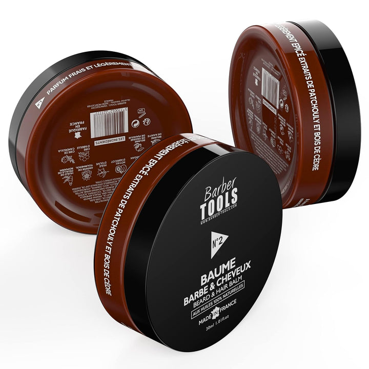 Set Bartbalsam | N°1/2/3 | 3X30ml mit 100% natürlichen Ölen - MADE IN FRANCE- Nährt, hydratisiert, s