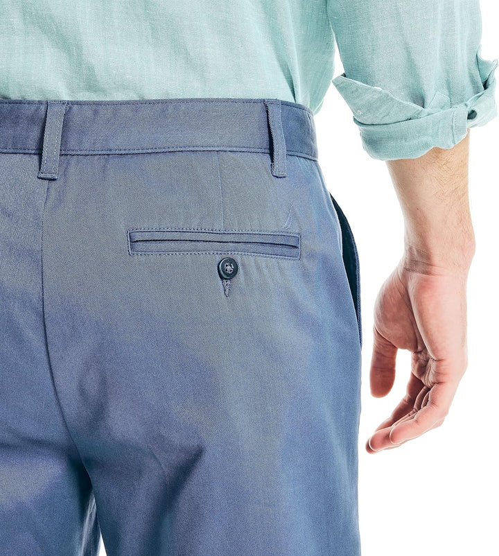 Nautica Herren Classic Fit Flat Front Stretch Chino Deck Lssige Shorts 30 Indigoblau, 30 Indigoblau