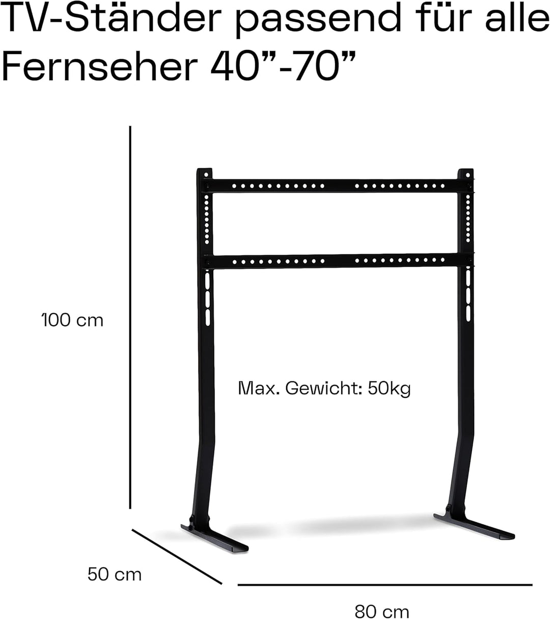 Pedestal Bendy Tall Standfuss für TV 40 bis 70 Zoll | Hochwertiger Fernseher Bodenständer | Modische