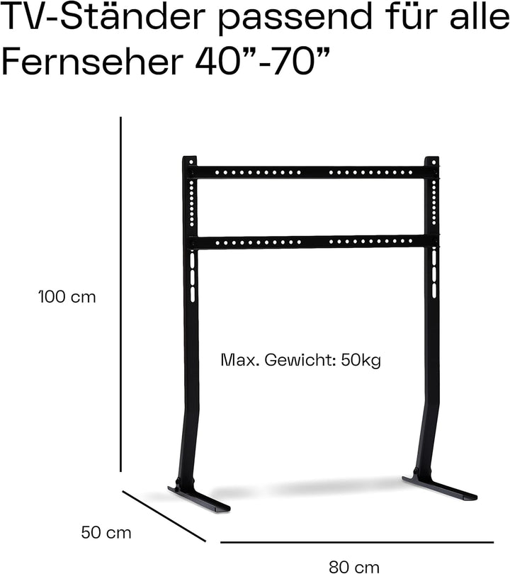 Pedestal Bendy Tall Standfuss für TV 40 bis 70 Zoll | Hochwertiger Fernseher Bodenständer | Modische
