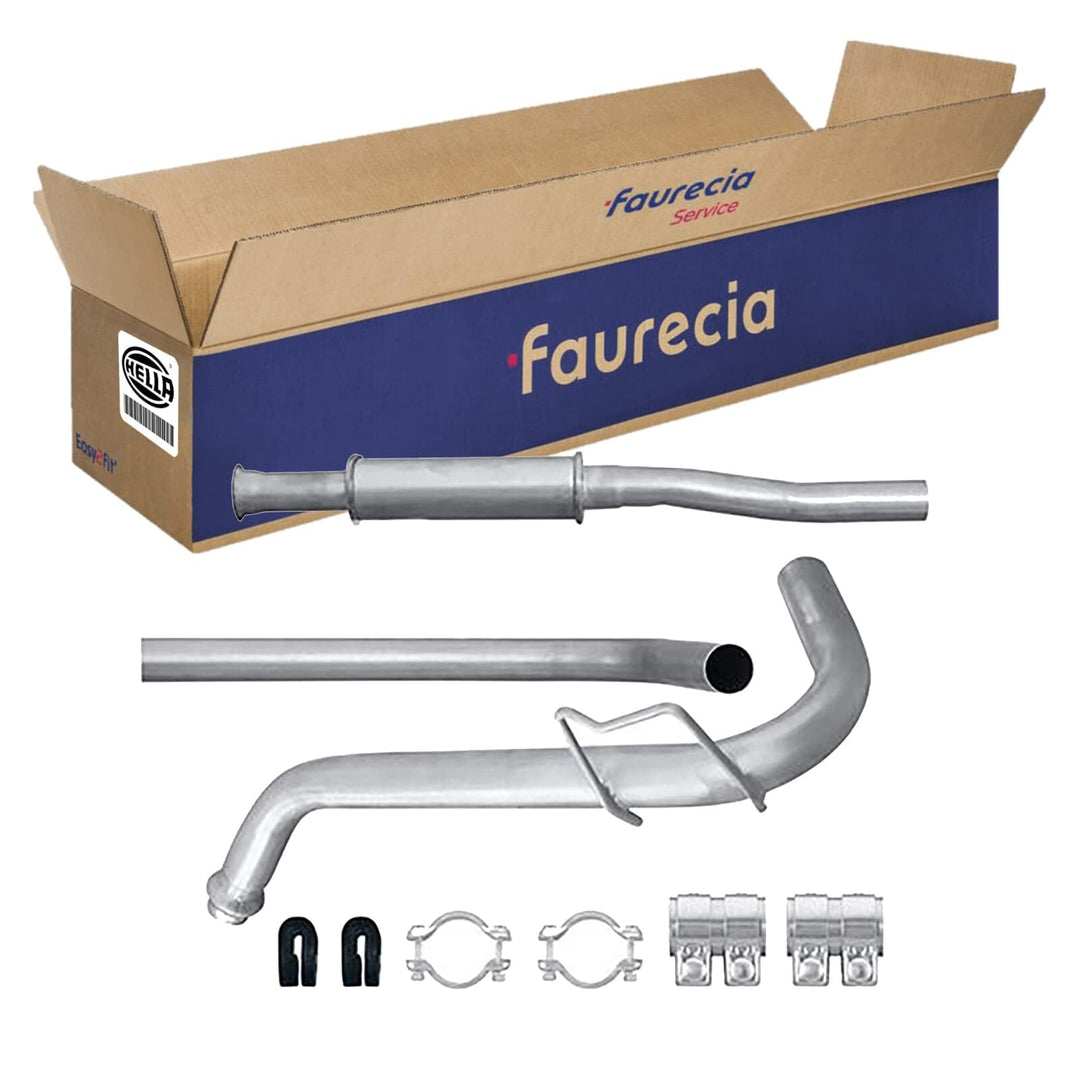 HELLA 8LC 366 025-471 Mittelschalldämpfer - Easy2Fit Kit - mitte - dreiteilig - Set mit Anbauteilen