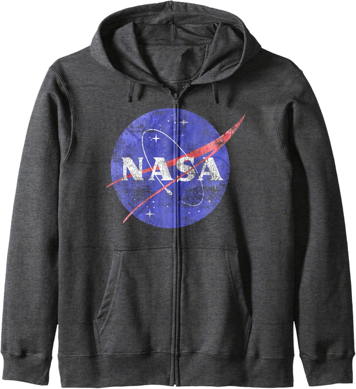 NASA Watercolor Faded Blue And Red Logo Kapuzenjacke