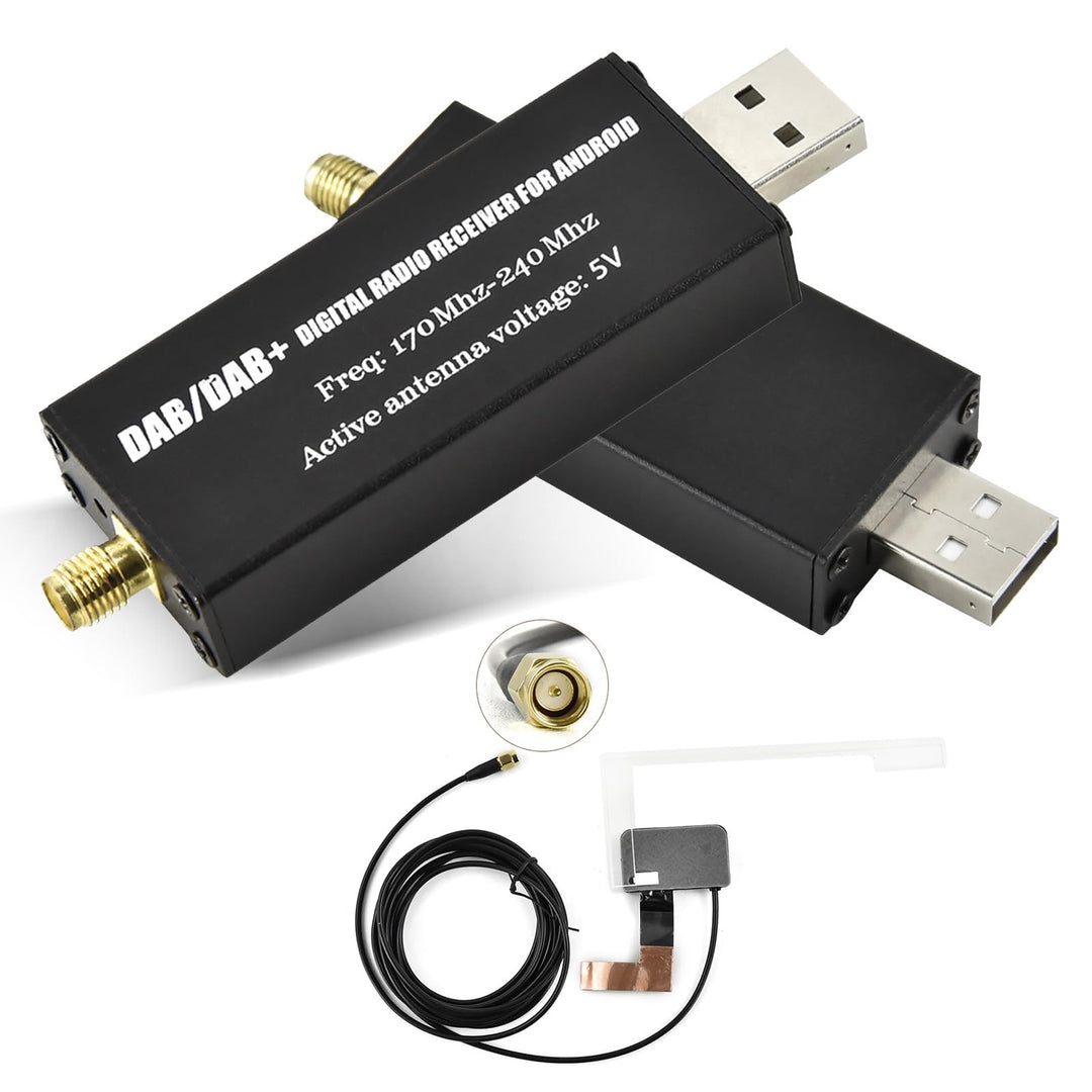 DAB DAB+ Empfänger für Android Autoradio, DAB Box für Digitalradioempfänger DAB+ Tuner mit Antenne,