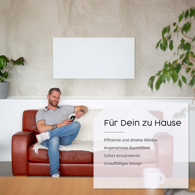 Infrarot Heizung mit Digital- Smart Thermostat ✓ Deutscher Hersteller und vom TÜV SÜD geprüft ✓ 5 Ja
