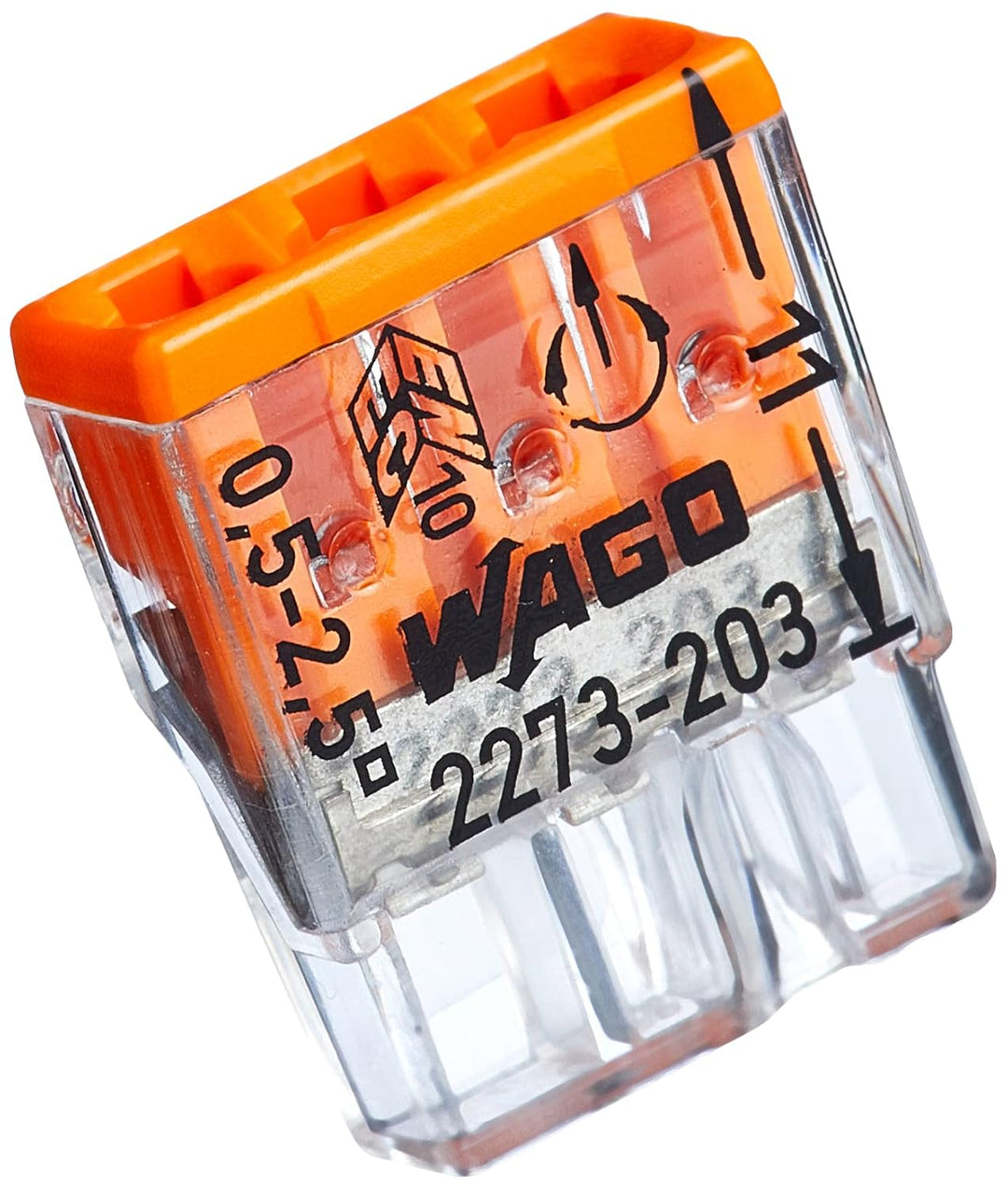 Kopp Wago COMPACT-Verbindungsdosenklemme 3-Leiter-Klemme 0,5-2,5 mm² Inhalt 100 Stück, Transparent/o