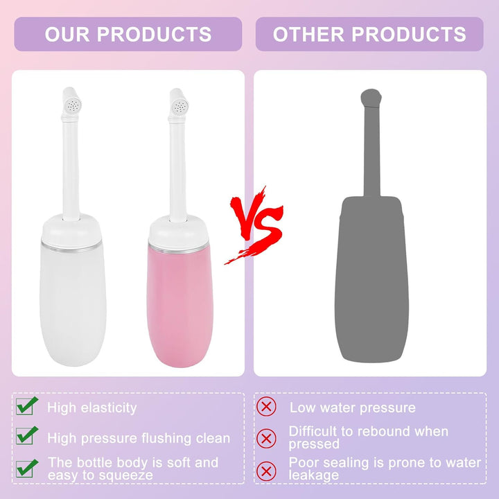 2 Stück Po Dusche Portable Bidet Tragbares Bidet, 400ml Peri Bottle Popodusche Podusche Hand-Reise-B