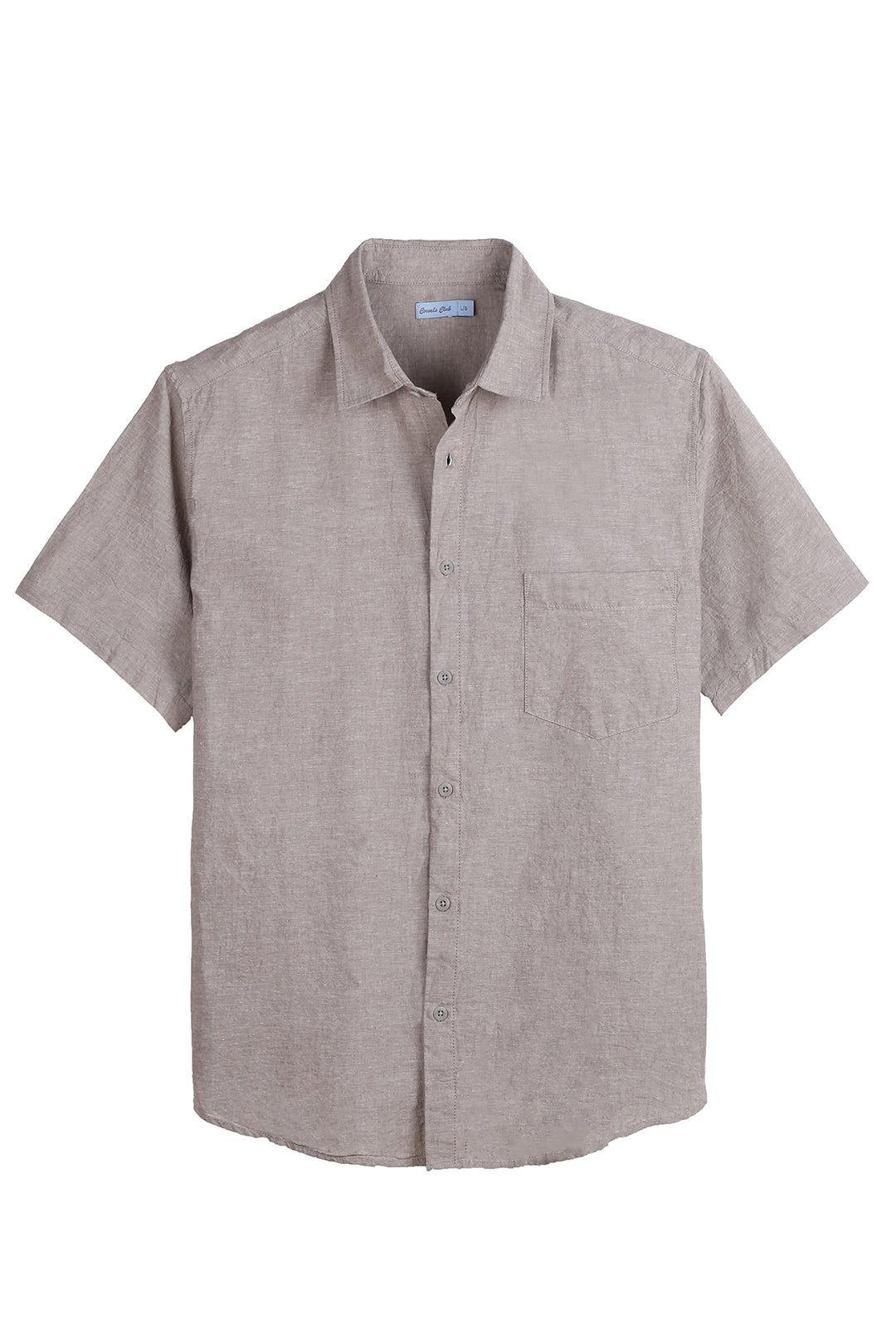 Coevals Club Herren Lässige Leinenhemd Freizeithemd Businesshemd Sommer Kurzarm Regular Fit Hemd S 2