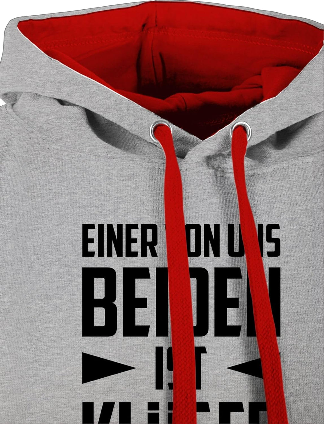 Shirtracer Pullover Herren Frauen Hoodie Kontrast zweifarbig - Sprüche Statement mit Spruch - Einer