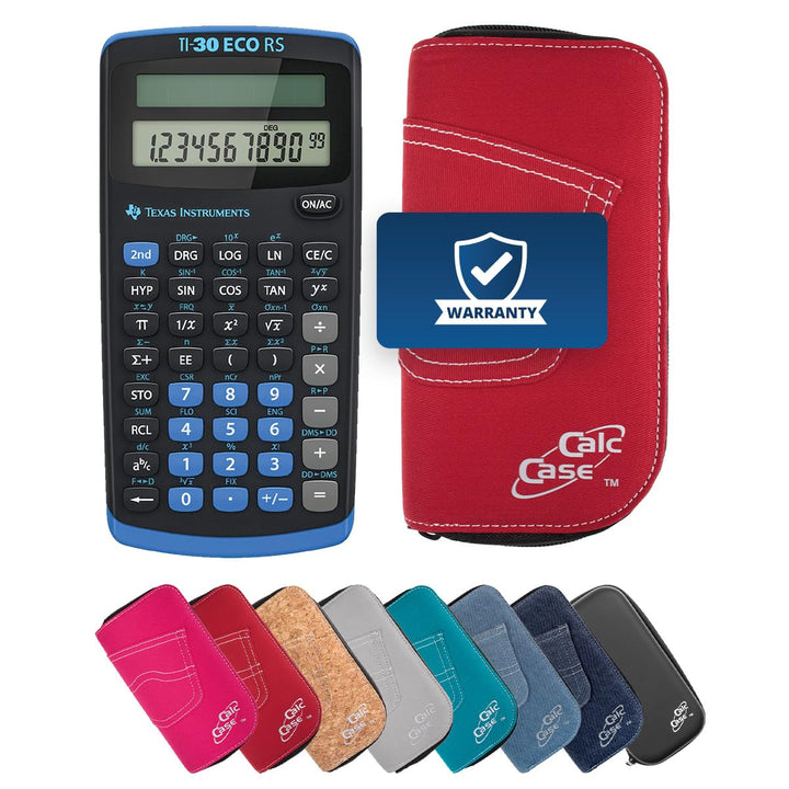 TI-30 ECO RS Schulrechner mit Schutztasche (Rot), Rot