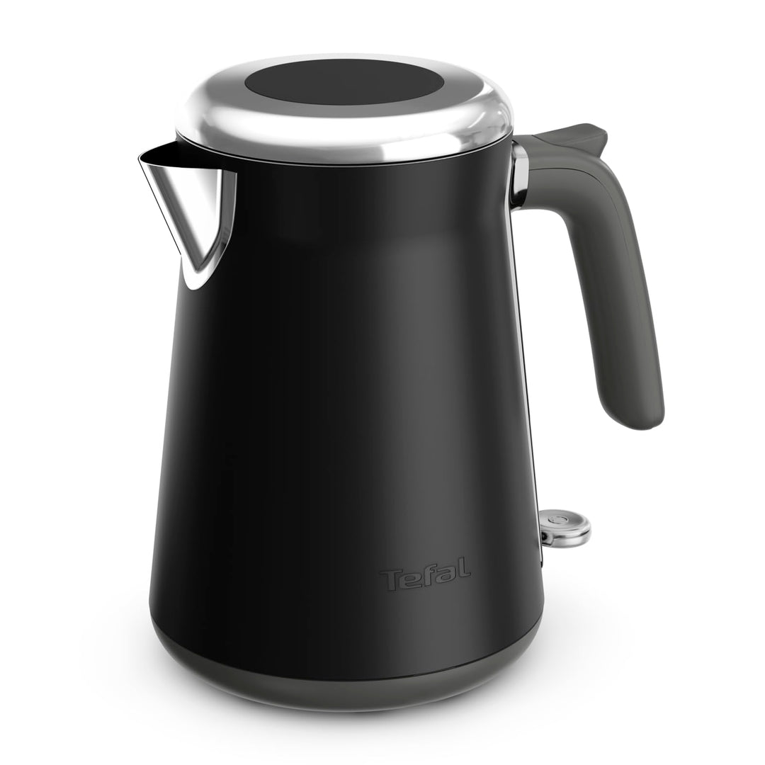 Tefal Collection Edelstahlwasserkocher im Retrostil, 1,7 l Fassungsvermögen, 2400 W, Einhändiges Öff