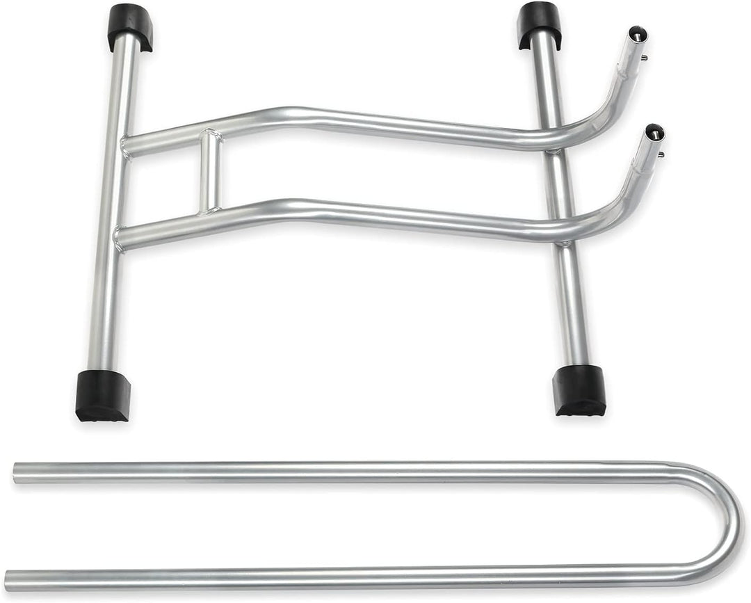 Schramm® 2 Stück Fahrradständer in schwarz oder Silber Bodenständer freistehend Radständer 38 x 42 x