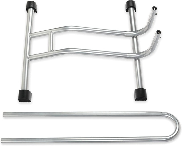 Schramm® 2 Stück Fahrradständer in schwarz oder Silber Bodenständer freistehend Radständer 38 x 42 x