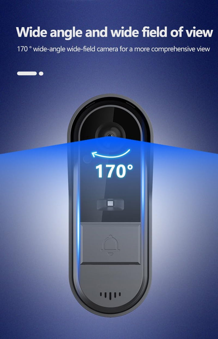Kabellose Türklingel mit Kamera und 4,3 Zoll Bildschirm ohne WLAN und App, wasserdichte Aussentürkli