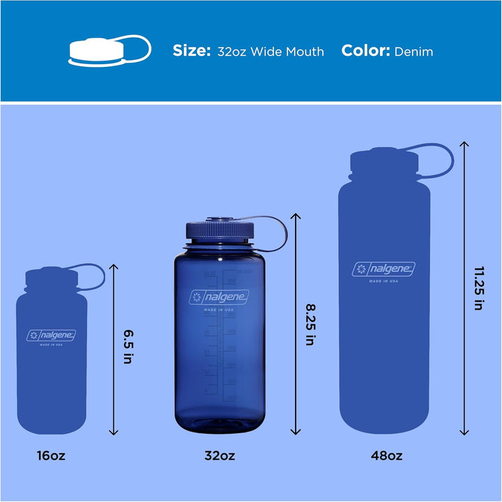 Nalgene Trinkflasche Monochrome Collection - BPA-freie Wasserflasche aus recycelten Materialien, Den