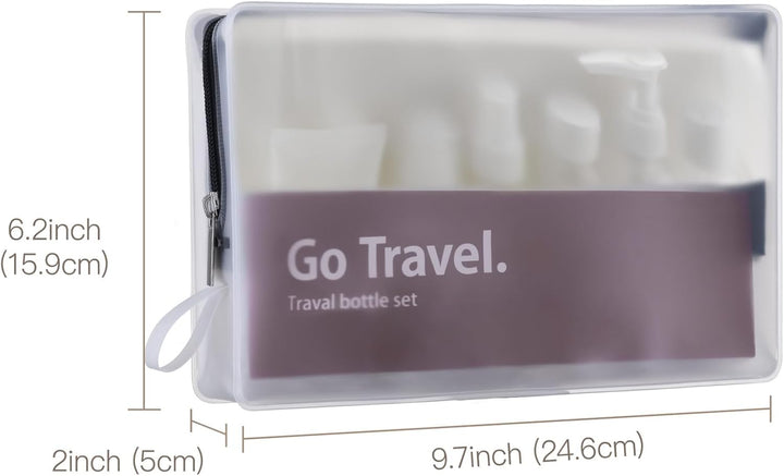 Toureal 14 Stück Leere Reiseflaschen Set (Max.100ml) Reisegrössen Behälter zum befüllen, Reiseset Fl