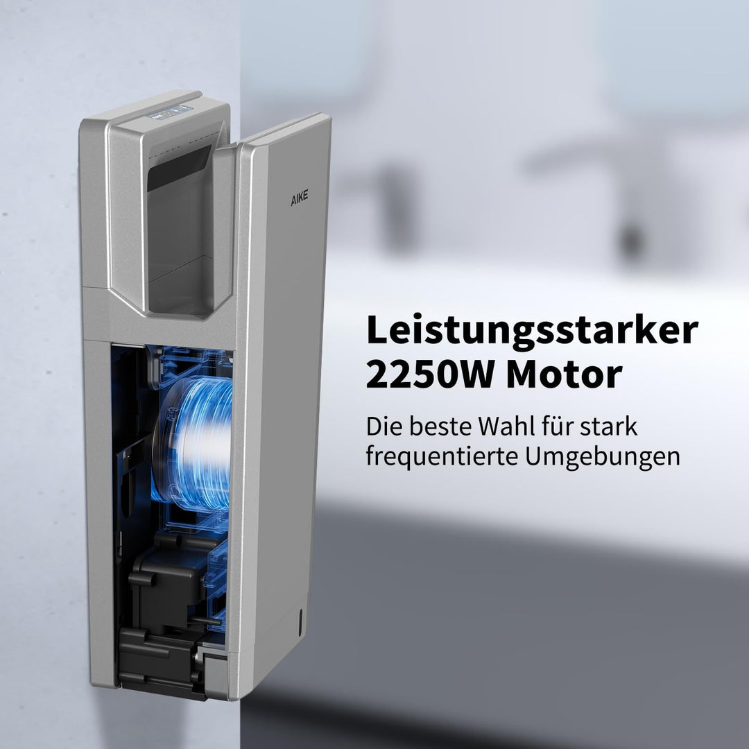 AIKE Neuer Händetrockner mit HEPA-Filter, 1850W Powerful Händetrockner Elektrisch, Doppelseitiger sc