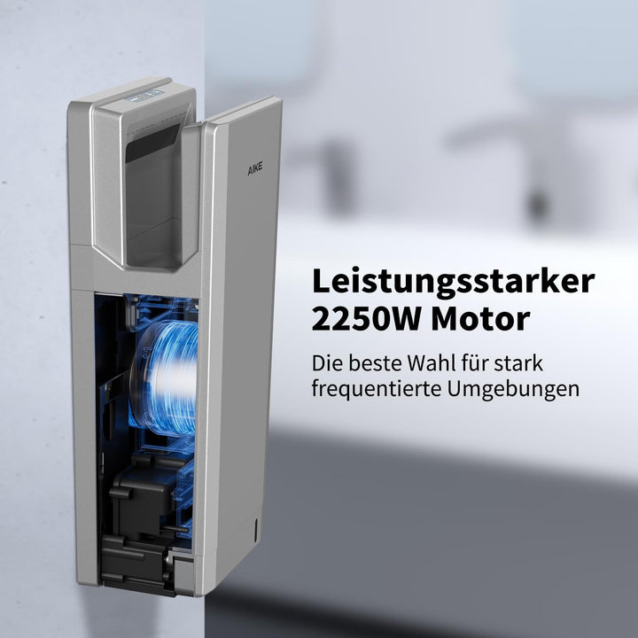 AIKE Neuer Händetrockner mit HEPA-Filter, 1850W Powerful Händetrockner Elektrisch, Doppelseitiger sc