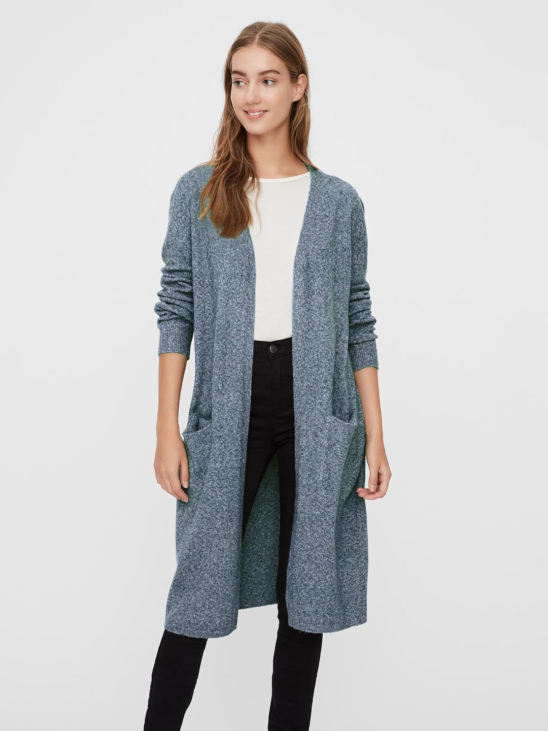 VERO MODA Female Strickjacke VMDOFFY Strickjacke S Navy Blazer Melange, S Navy Blazer Melange