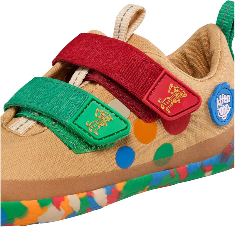 Affenzahn Barfussschuh Baumwolle Lucky Klettverschluss Vegan rutschfest Flexibel für den Sommer in G