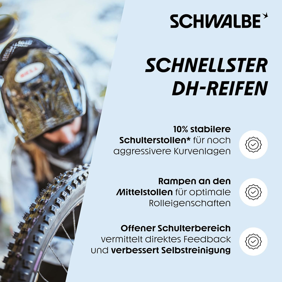 Schwalbe Tacky Chan Evo TLE Faltreifen // 62-584 (27,5x2,40') Super Downhill Schwarz 27, Schwarz 27