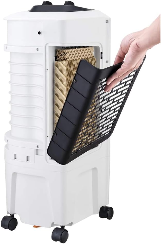 JUNG ALPINA Klimaanlage Mobil ohne Abluftschlauch, 60 dBA, 2in1 - Luftkühler, Luftbefeuchter, Mobile